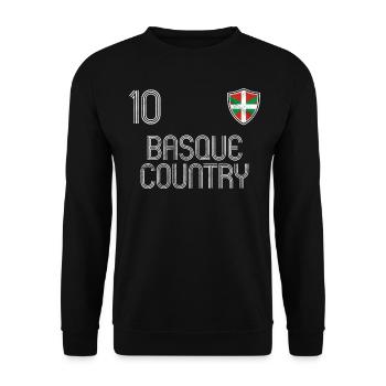 Basque Country Football Team - Unisex Sweatshirt - black - Front - Alina (178cm) & Michal (187cm)