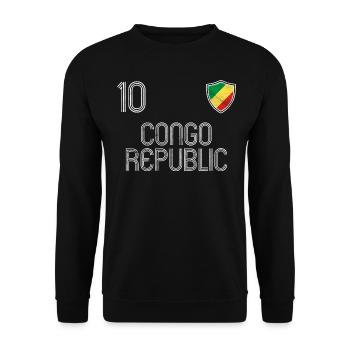 Congo Équipe de football de la République - Sweat-shirt Unisexe - noir - Devant - Alina (178cm) & Michal (187cm)