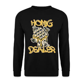 Honey Dealer - Unisex Sweatshirt - black - Front - Alina (178cm) & Michal (187cm)