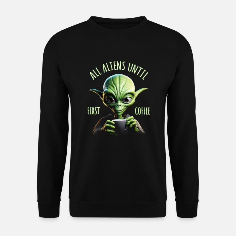 Coffee Alien - Unisex Sweatshirt - black