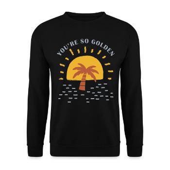 You're so golden - sun desert graphic - Unisex Sweatshirt - black - Front - Alina (178cm) & Michal (187cm)