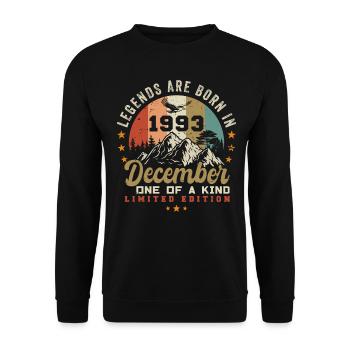 The Legends were published in December 1993 - Retro 1993 - Unisex Sweatshirt - black - Front - Alina (178cm) & Michal (187cm)
