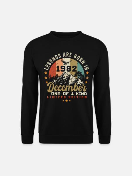 Die Legenden wurden im Dezember 1982 - Retro 1982 - Unisex Pullover - Schwarz