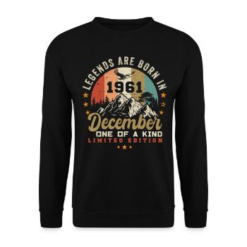 The Legends were published in December 1961 - Retro 1961 - Unisex Sweatshirt - black - Front - Alina (178cm) & Michal (187cm)