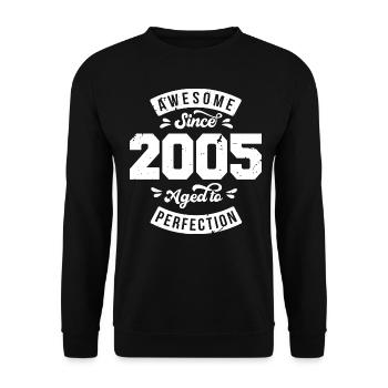 Millésime 2005 anniversaire - rétro 2005 - Sweat-shirt Unisexe - noir - Devant - Alina (178cm) & Michal (187cm)