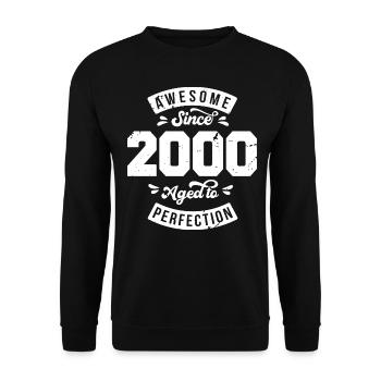 Vintage 2000 birthday - retro 2000 - Unisex Sweatshirt - black - Front - Alina (178cm) & Michal (187cm)