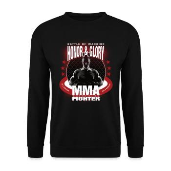 MMA combattant combat arts martiaux cadeau de formation - Sweat-shirt Unisexe - noir - Devant - Alina (178cm) & Michal (187cm)