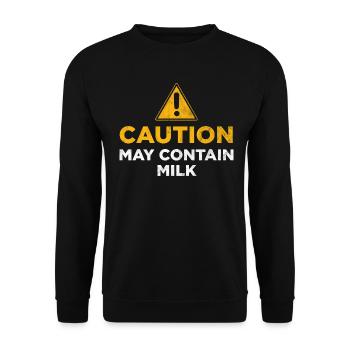 May Contain Milk - Unisex Sweatshirt - black - Front - Alina (178cm) & Michal (187cm)