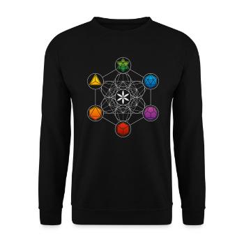 Plato's solids - Unisex Sweatshirt - black - Front - Alina (178cm) & Michal (187cm)