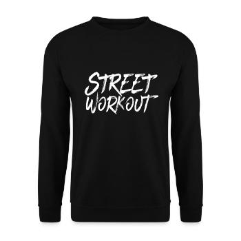 Street Workout Logo Gymnastique Fitness - Sweat-shirt Unisexe - noir - Devant - Alina (178cm) & Michal (187cm)