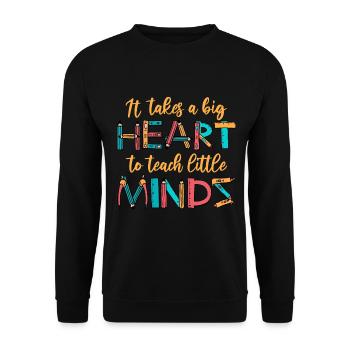 Assistante maternelle Nourrice éducatrice - Sweat-shirt Unisexe - noir - Devant - Alina (178cm) & Michal (187cm)
