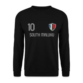 Republik Maluku Selatan Fußball Mannschaft - Unisex Pullover - Schwarz - Vorne - Alina (178cm) & Michal (187cm)