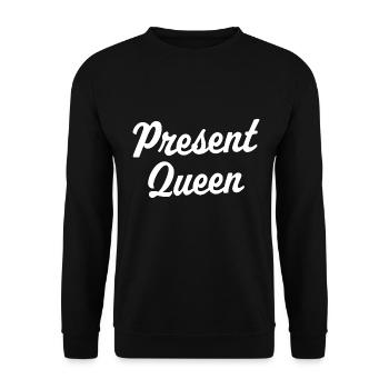 Present Queen - Unisex Sweatshirt - black - Front - Alina (178cm) & Michal (187cm)