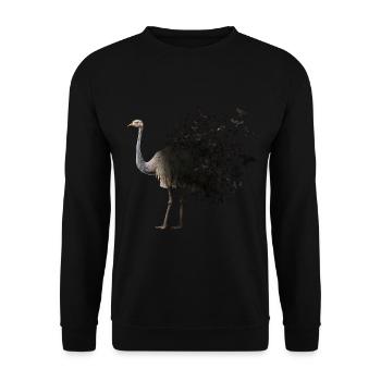 Ostrich - Unisex Sweatshirt - black - Front - Alina (178cm) & Michal (187cm)