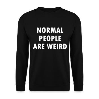 Les gens normaux sont bizarres - Sweat-shirt Unisexe - noir - Devant - Alina (178cm) & Michal (187cm)