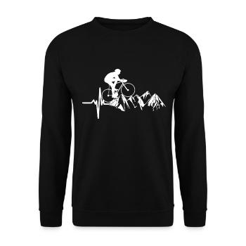 Vélo de montagne VTT descente Heartbeat - Sweat-shirt Unisexe - noir - Devant - Alina (178cm) & Michal (187cm)