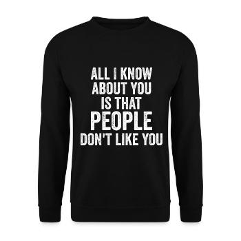 Völker mögen dich nicht - Unisex Pullover - Schwarz - Vorne - Alina (178cm) & Michal (187cm)