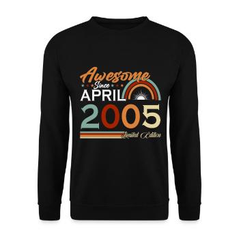 Avril 2005 vintage vintage retro anniversaire - Sweat-shirt Unisexe - noir - Devant - Alina (178cm) & Michal (187cm)