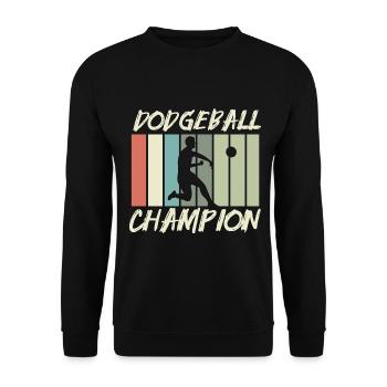 Gift for Dodgeball Players - Unisex Sweatshirt - black - Front - Alina (178cm) & Michal (187cm)