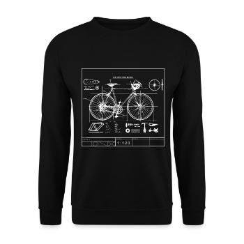 Road Bike Bicycle Road Cyclist Cycling Cyclist - Unisex Sweatshirt - black - Front - Alina (178cm) & Michal (187cm)