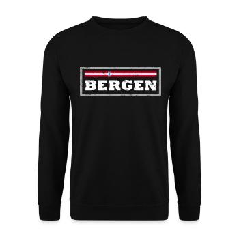 Bergen - Unisex Pullover - Schwarz - Vorne - Alina (178cm) & Michal (187cm)