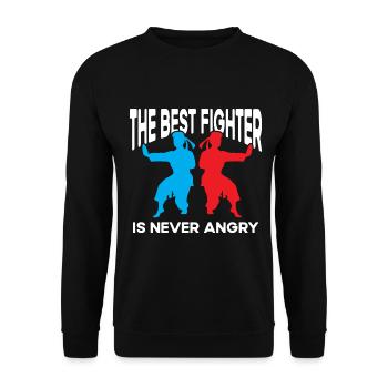 Selbstverteidigung Kampfsport Karate Schwarzgurt - Unisex Pullover - Schwarz - Vorne - Alina (178cm) & Michal (187cm)
