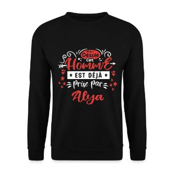 Cadeau Homme déja pris par Alya - Sweat-shirt Unisexe - noir - Devant - Alina (178cm) & Michal (187cm)