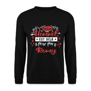 Cadeau Homme déja pris par Romy - Sweat-shirt Unisexe - noir - Devant - Alina (178cm) & Michal (187cm)