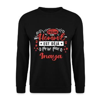 Cadeau Homme déja pris par Inaya - Sweat-shirt Unisexe - noir - Devant - Alina (178cm) & Michal (187cm)