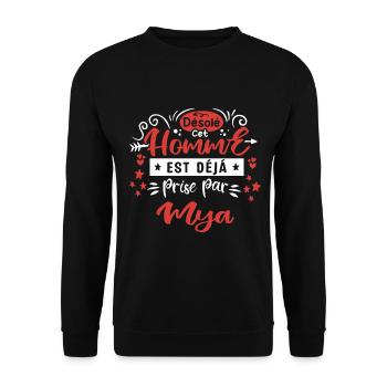 Cadeau Homme déja pris par Mya - Sweat-shirt Unisexe - noir - Devant - Alina (178cm) & Michal (187cm)