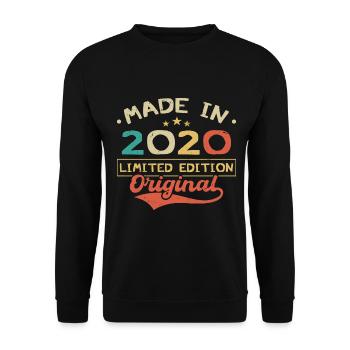 Hergestellt im Jahr 2020 | Limitierte Edition 2020 | Original - Unisex Pullover - Schwarz - Vorne - Alina (178cm) & Michal (187cm)