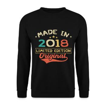 Made in 2018 | Limited Edition 2018 | Original - Unisex Sweatshirt - black - Front - Alina (178cm) & Michal (187cm)