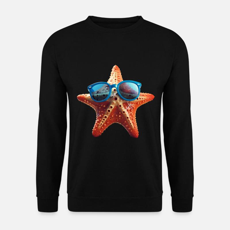 Starfish Sunglasses - Unisex Sweatshirt - black
