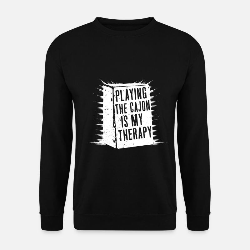 Cajon-Schlagzeuger - Unisex Pullover - Schwarz