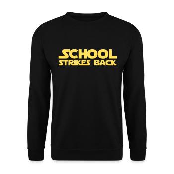 Back To School Strikes Back - Unisex Sweatshirt - black - Front - Alina (178cm) & Michal (187cm)