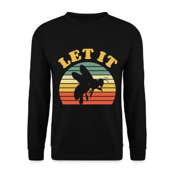 Let It Bee - Bienen, Imker, Honig Geschenk - Unisex Pullover - Schwarz - Vorne - Alina (178cm) & Michal (187cm)