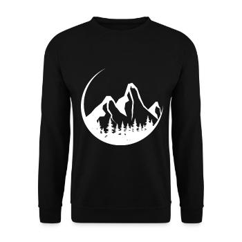 Circle - Mountain - (7) - Unisex Sweatshirt - black - Front - Alina (178cm) & Michal (187cm)
