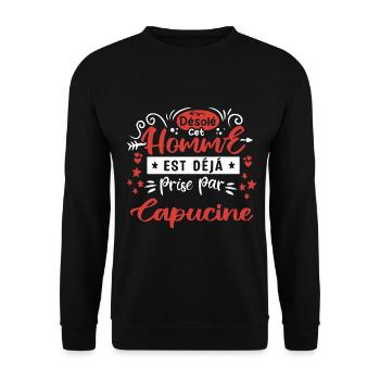 Cadeau Homme déja pris par Capucine - Sweat-shirt Unisexe - noir - Devant - Alina (178cm) & Michal (187cm)