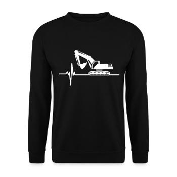 Pelleteuse Battement de Coeur Conducteur de Pellet - Sweat-shirt Unisexe - noir - Devant - Alina (178cm) & Michal (187cm)
