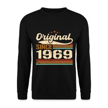 Original 1969 Vintage | Birthday gift 1969 - Unisex Sweatshirt - black - Front - Alina (178cm) & Michal (187cm)