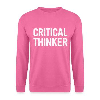 Penseur critique - Sweat-shirt Unisexe - rose - Devant