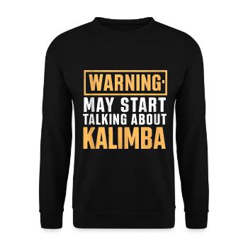 Idiophon Kalimba Geschenk - Unisex Pullover - Schwarz - Vorne - Alina (178cm) & Michal (187cm)