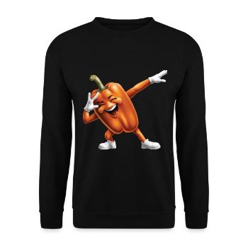 Paprika Geschenk - Unisex Pullover - Schwarz - Vorne - Alina (178cm) & Michal (187cm)