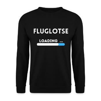 Fluglotse|Air Traffic Controller - Unisex Pullover - Schwarz - Vorne - Alina (178cm) & Michal (187cm)