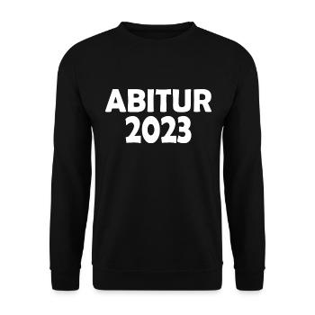 Abitur 2023 - Unisex Pullover - Schwarz - Vorne - Alina (178cm) & Michal (187cm)