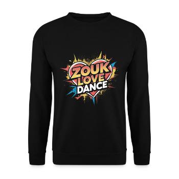 Zouk-Tanz-Geschenk - Unisex Pullover - Schwarz - Vorne - Alina (178cm) & Michal (187cm)