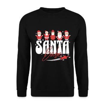 Santa Babe Christmas Christmas Figurines - Unisex Sweatshirt - black - Front - Alina (178cm) & Michal (187cm)