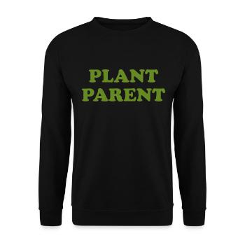 Plant Parent Vegan - Unisex Pullover - Schwarz - Vorne - Alina (178cm) & Michal (187cm)