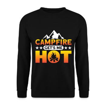 Camping Outdoor Tent Mom Grandma - Unisex Sweatshirt - black - Front - Alina (178cm) & Michal (187cm)