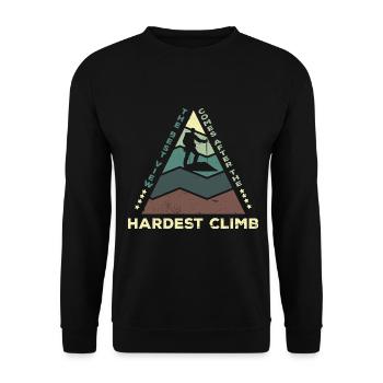 Climbing Climbers Mountains Climbing Wall Kletterdad - Unisex Sweatshirt - black - Front - Alina (178cm) & Michal (187cm)